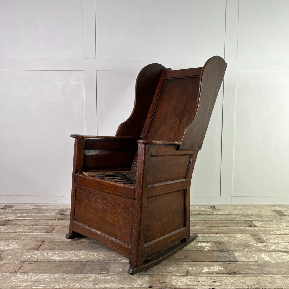 18th C. Oak Lambing Chair