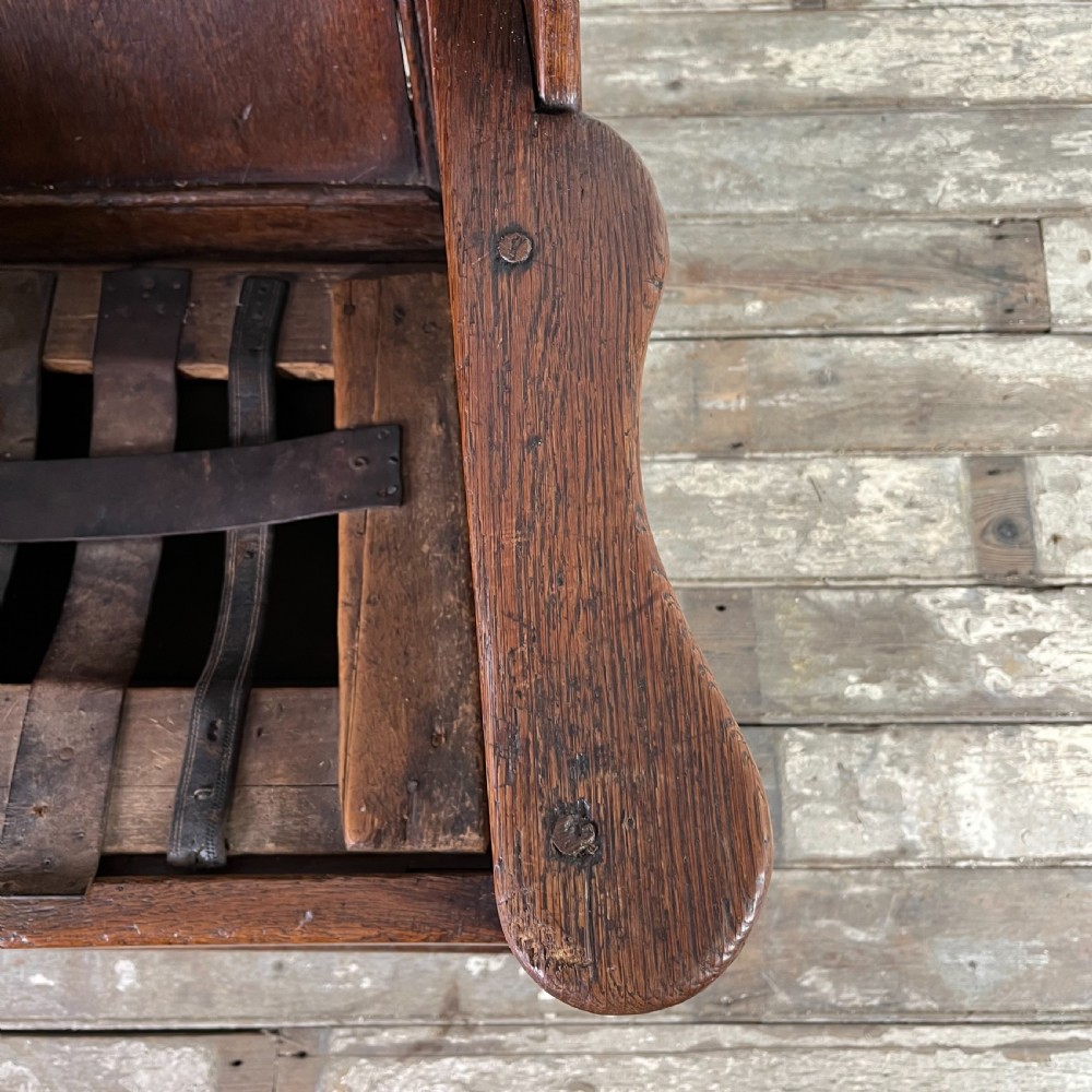 18th C. Oak Lambing Chair View IV