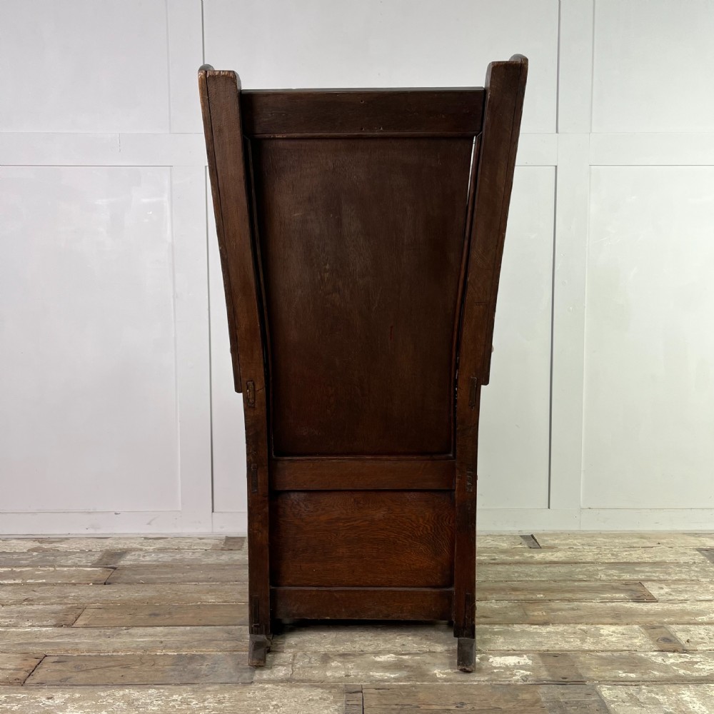 18th C. Oak Lambing Chair View X