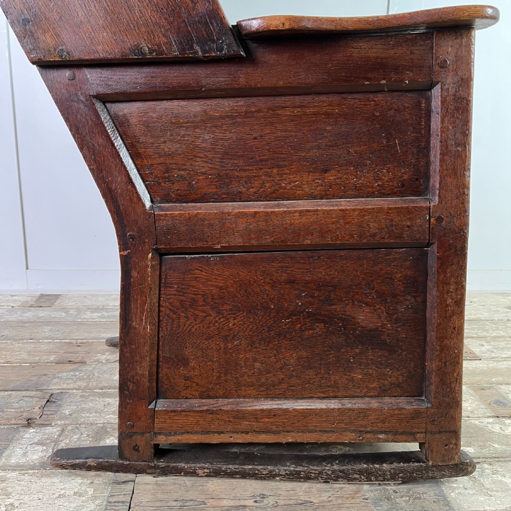 18th C. Oak Lambing Chair View XIV
