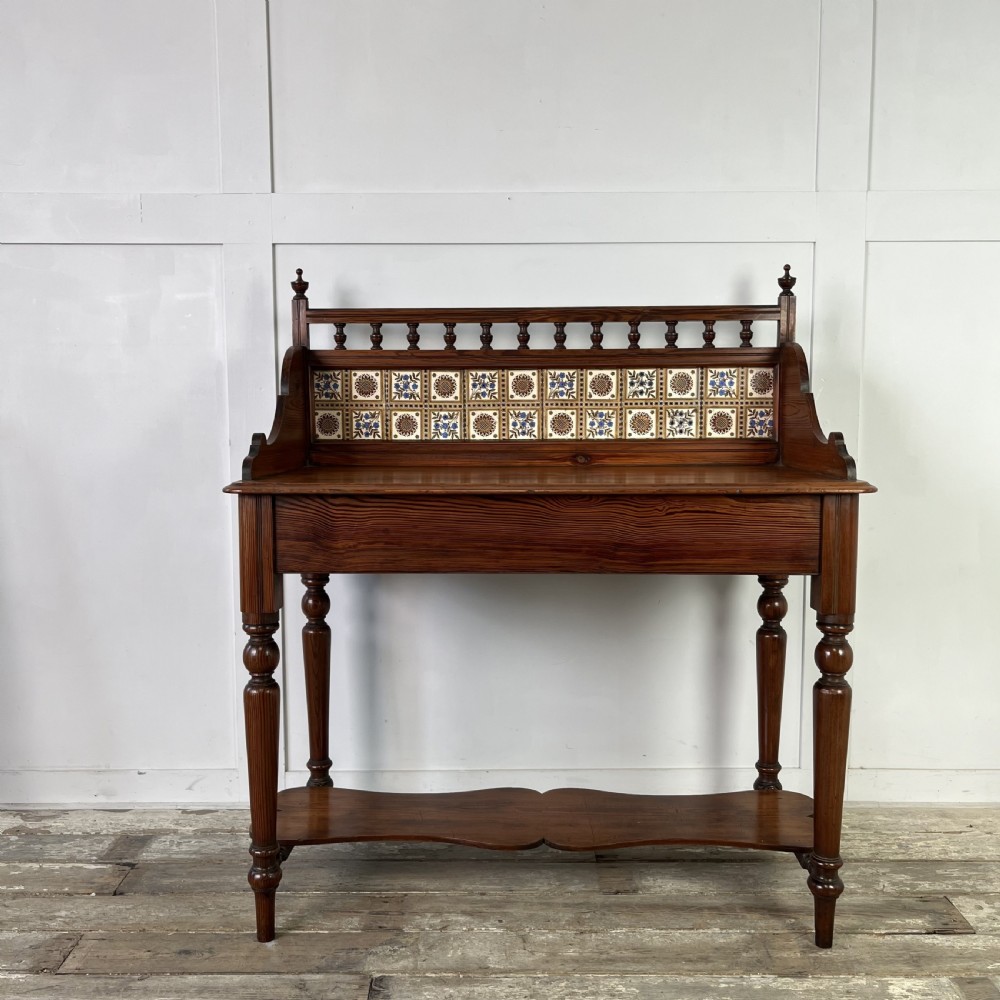 Edwardian Pitch Pine Washstand