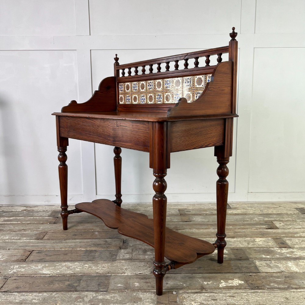 Edwardian Pitch Pine Washstand View VIII