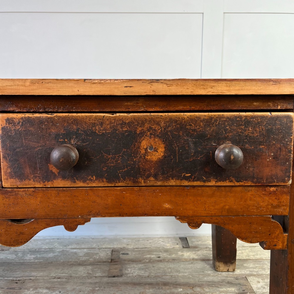 19th C. Pine and Maple Kitchen Prep Table View VI