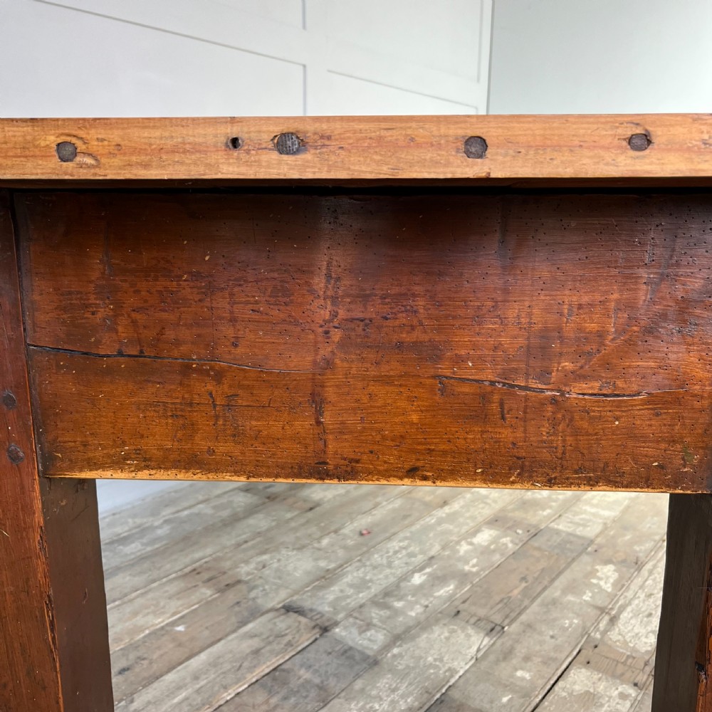 19th C. Pine and Maple Kitchen Prep Table View XV