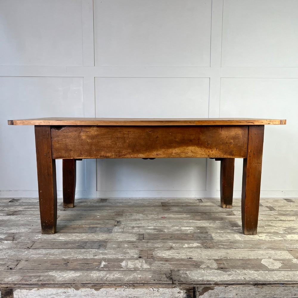 19th C. Pine and Maple Kitchen Prep Table View XVI
