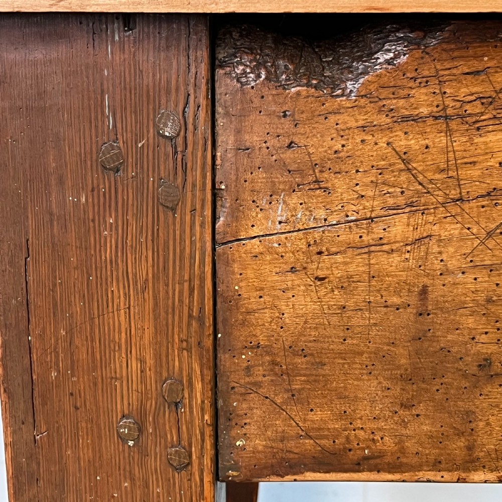 19th C. Pine and Maple Kitchen Prep Table View XVII