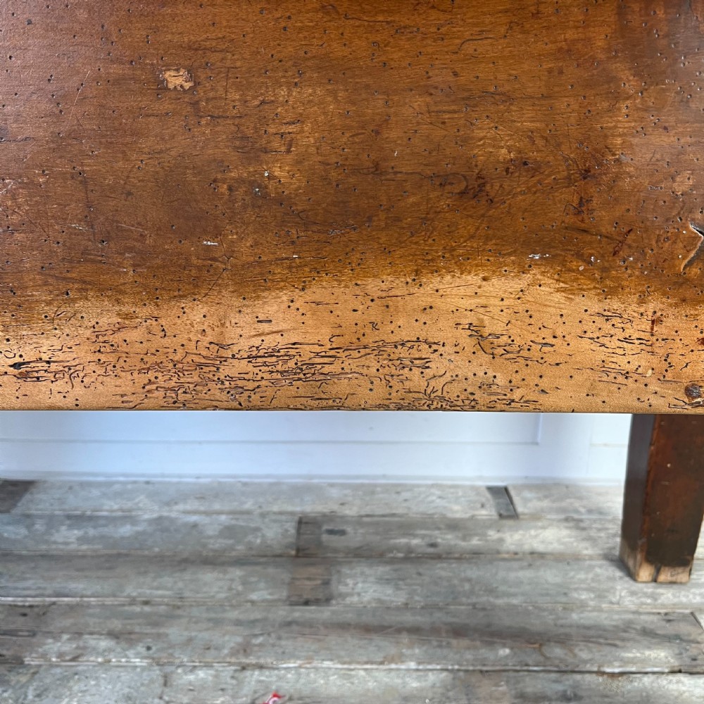 19th C. Pine and Maple Kitchen Prep Table View XVIII