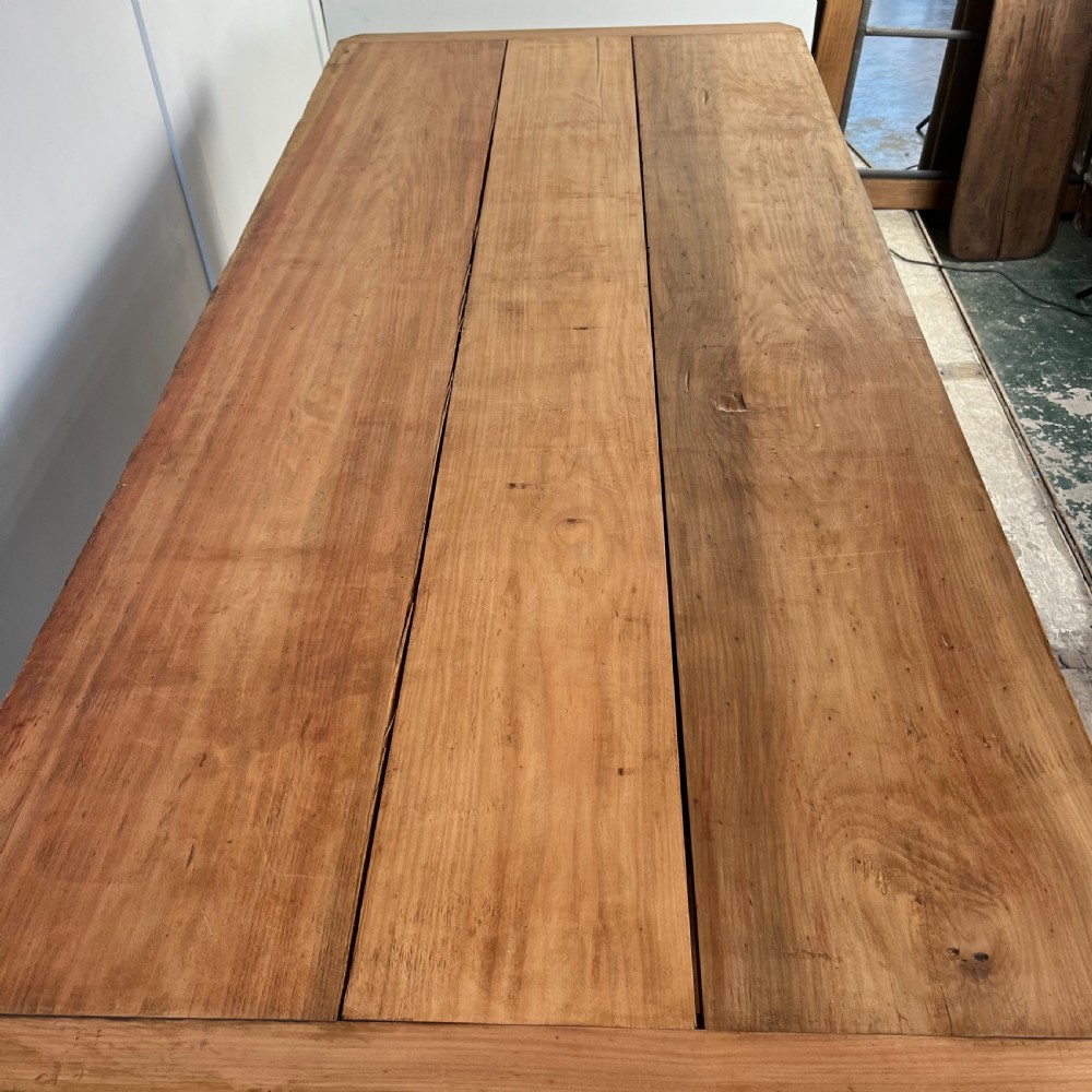 19th C. Pine and Maple Kitchen Prep Table View XIX