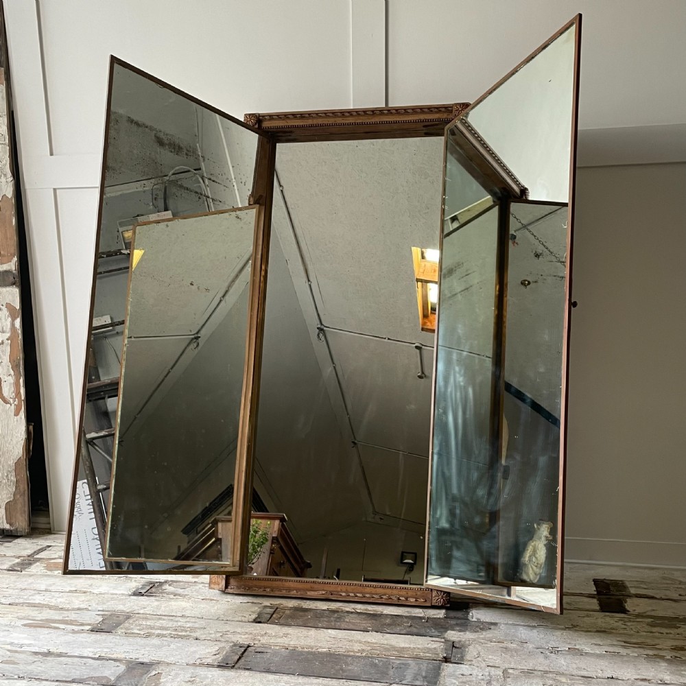 19th C. French Triptych Mirror - Miroir Brot