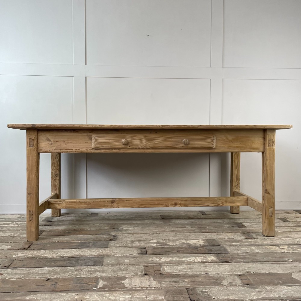 Early 19th C. Pine Farmhouse Kitchen Table