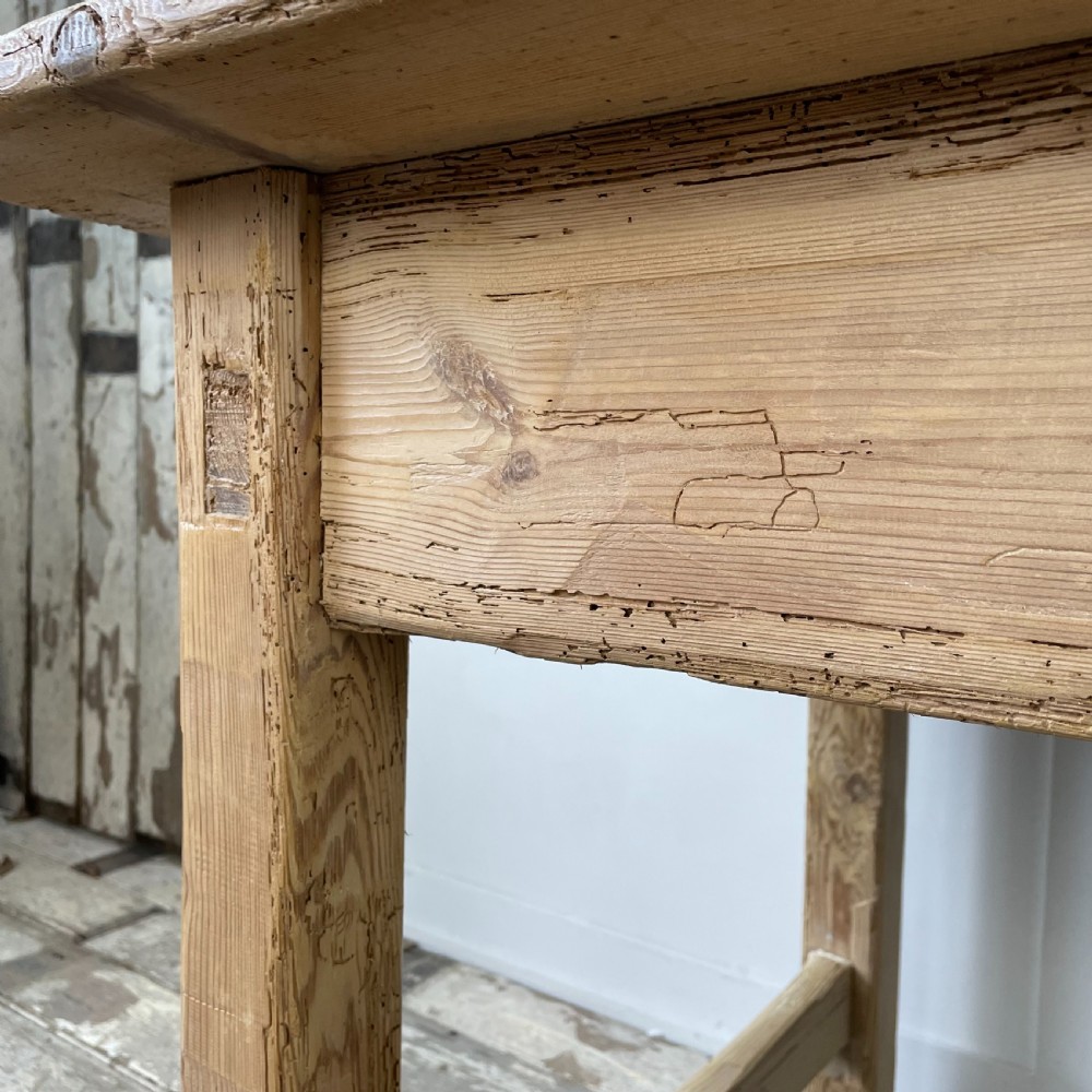 Early 19th C. Pine Farmhouse Kitchen Table View V