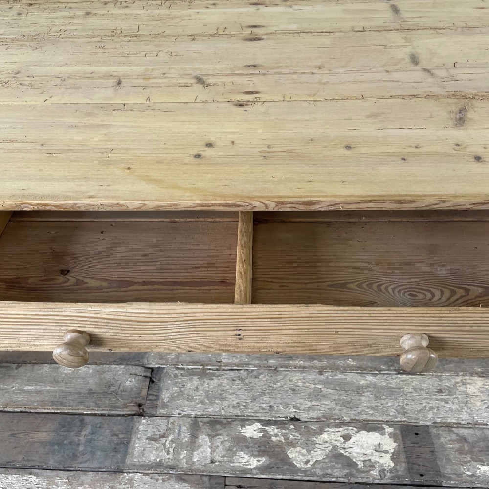 Early 19th C. Pine Farmhouse Kitchen Table View VIII