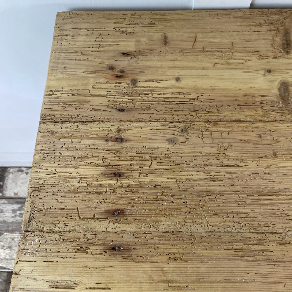 Early 19th C. Pine Farmhouse Kitchen Table View XI