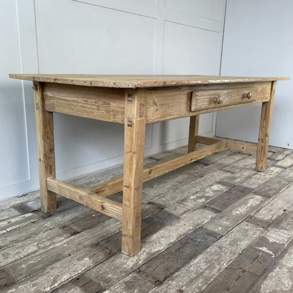 Early 19th C. Pine Farmhouse Kitchen Table View XV