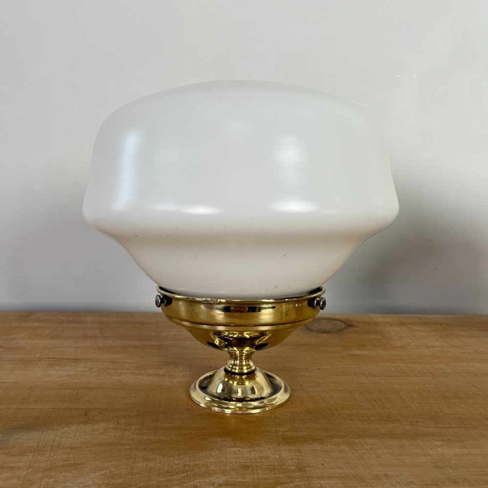 Set of 4 Early 20th C. Opalne Ceiling Lights View II
