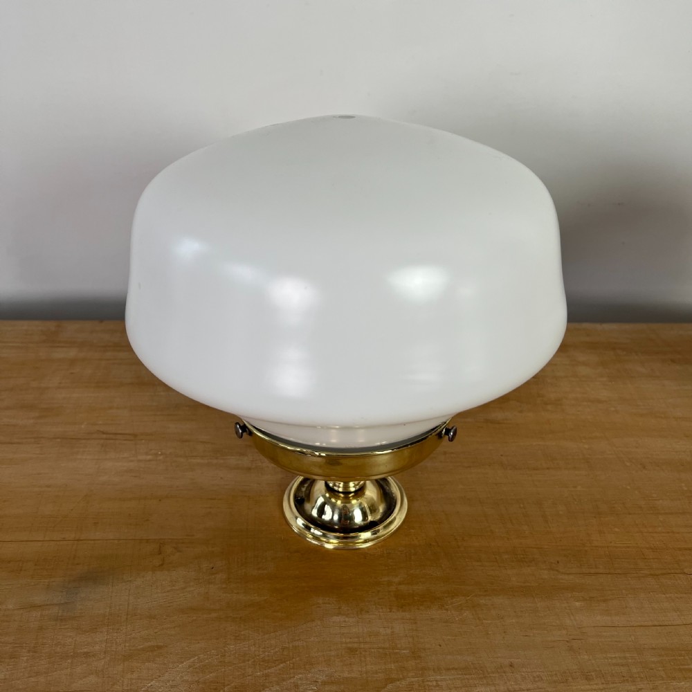 Set of 4 Early 20th C. Opalne Ceiling Lights View III
