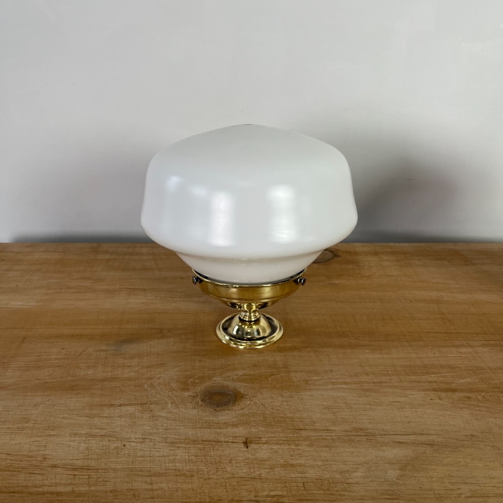 Set of 4 Early 20th C. Opalne Ceiling Lights View V