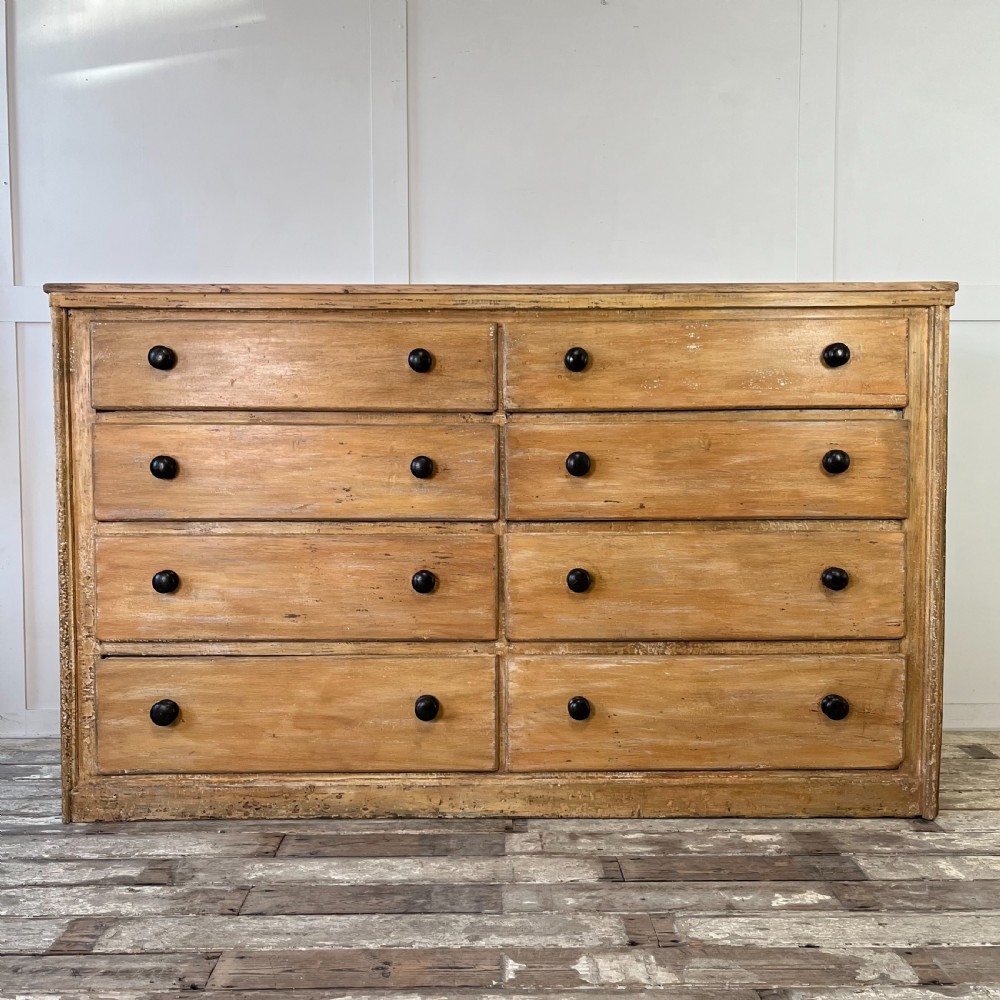 Large 19th C. Pine Chest of Drawers