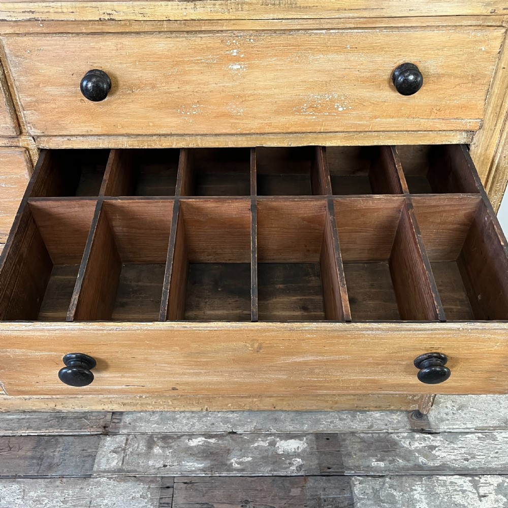 Large 19th C. Pine Chest of Drawers View XIII