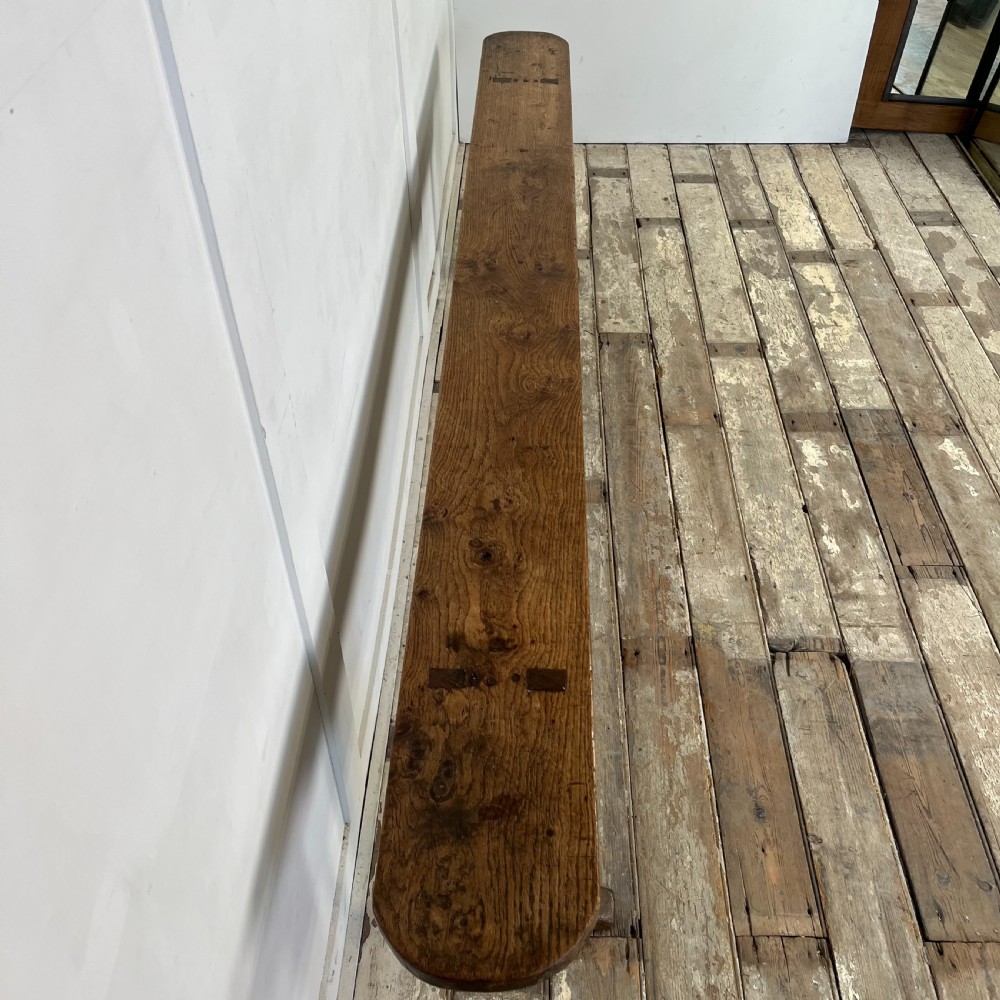 Long 19th C. Elm Bench View IV
