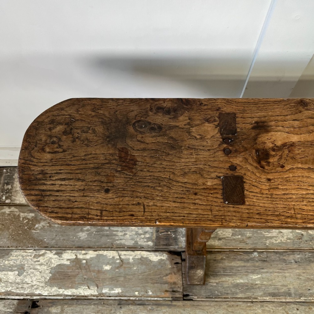 Long 19th C. Elm Bench View V