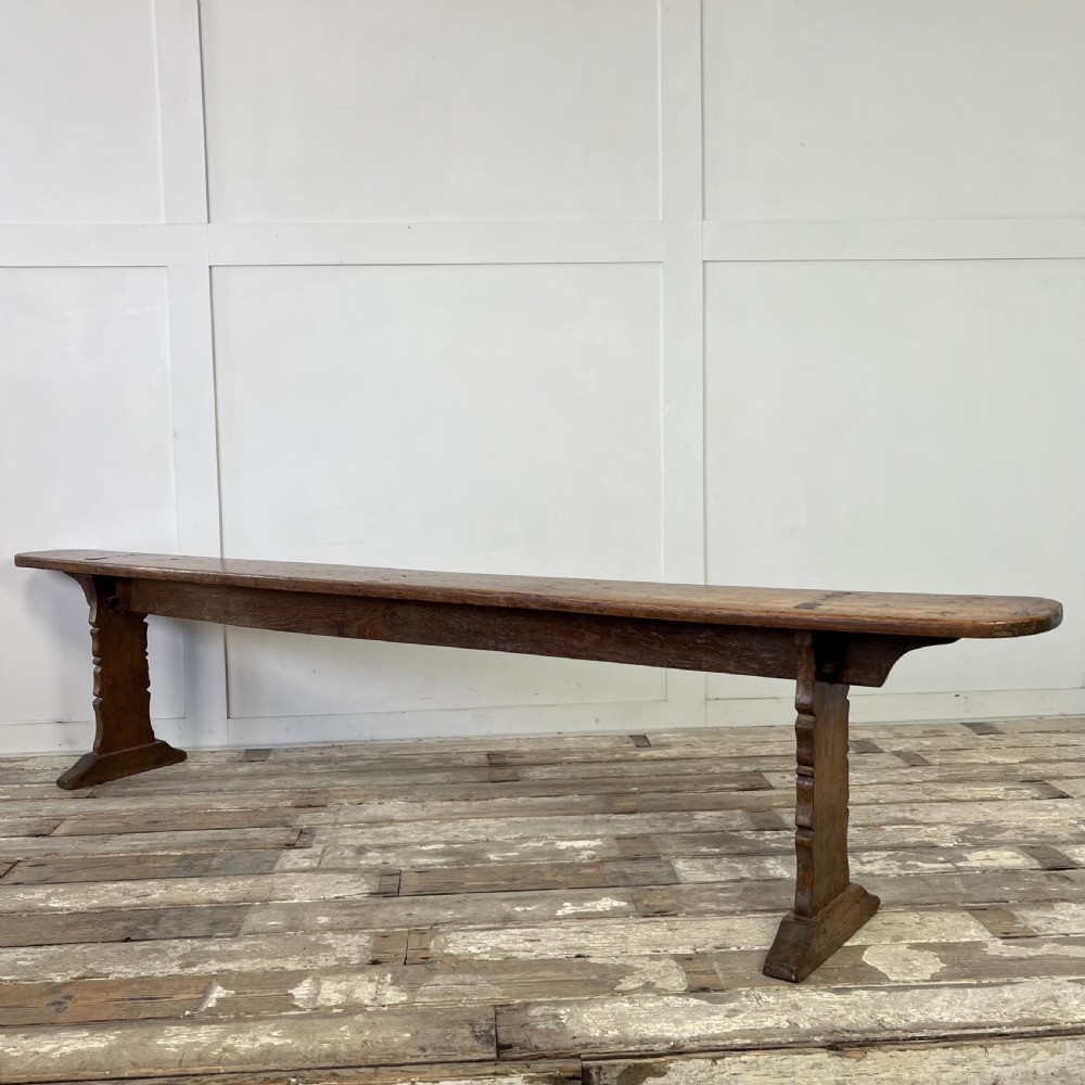 Long 19th C. Elm Bench View VII