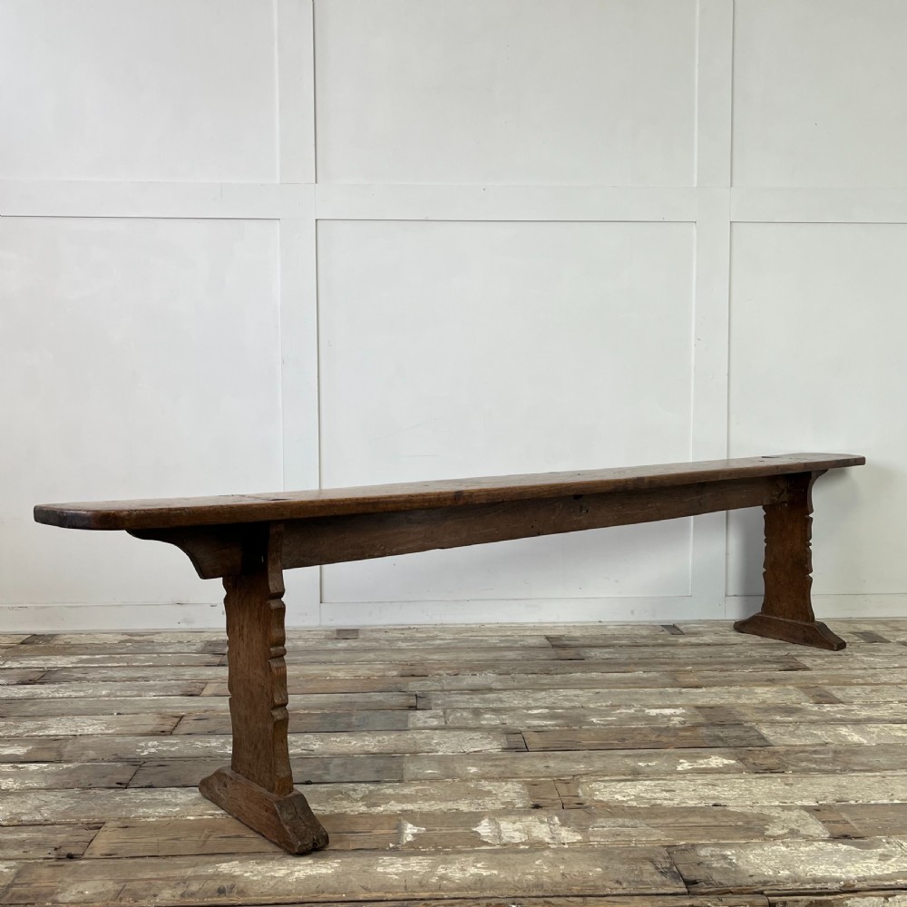 Long 19th C. Elm Bench View X
