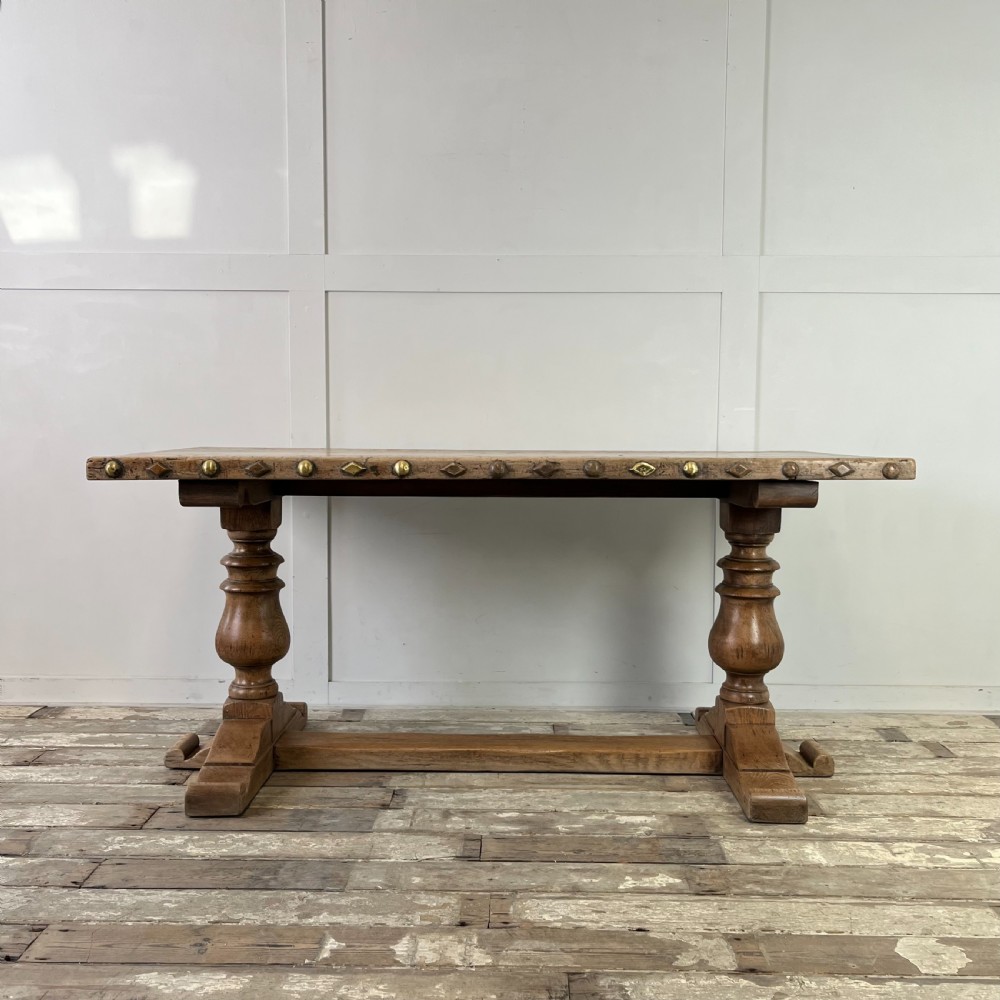 Oak and Walnut Dining Table