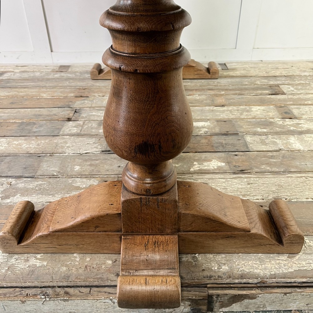 Oak and Walnut Dining Table View IX