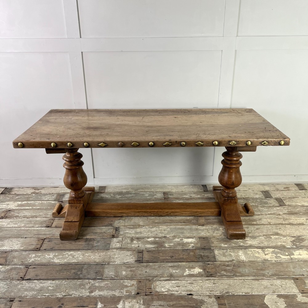Oak and Walnut Dining Table View XIV