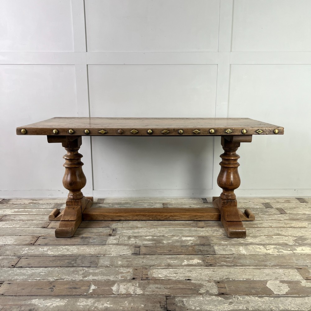 Oak and Walnut Dining Table View XV