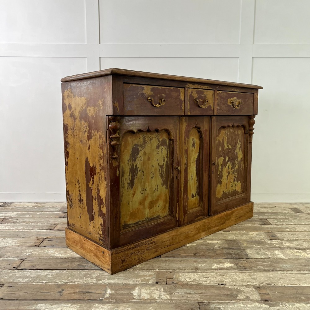Victorian Painted Mahogany Sideboard View XI