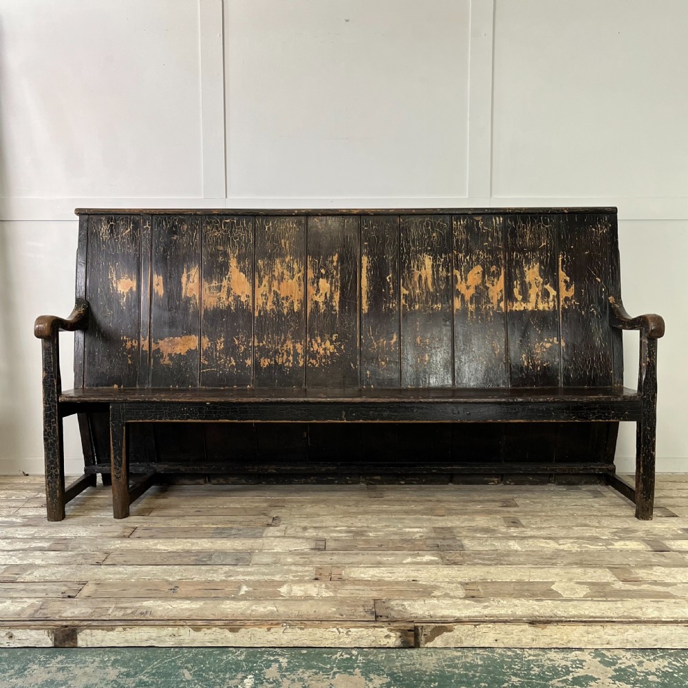 Early 19th C. Pine Tavern Settle