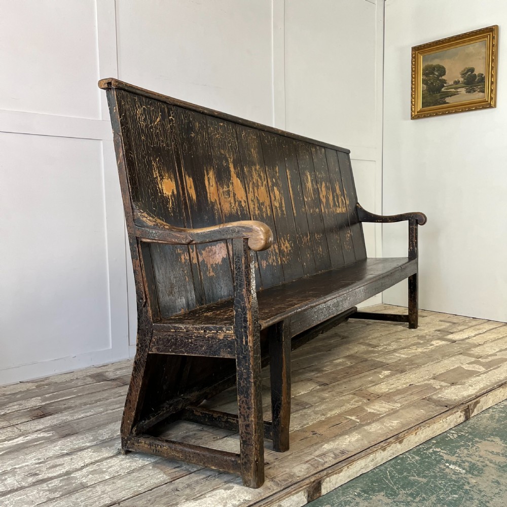 Early 19th C. Pine Tavern Settle View III