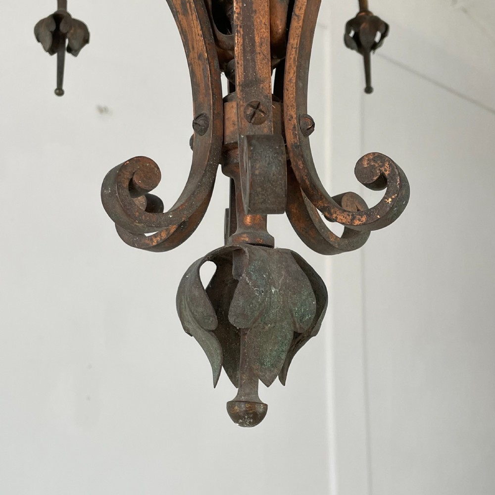 19th C. Brass Chandelier View III