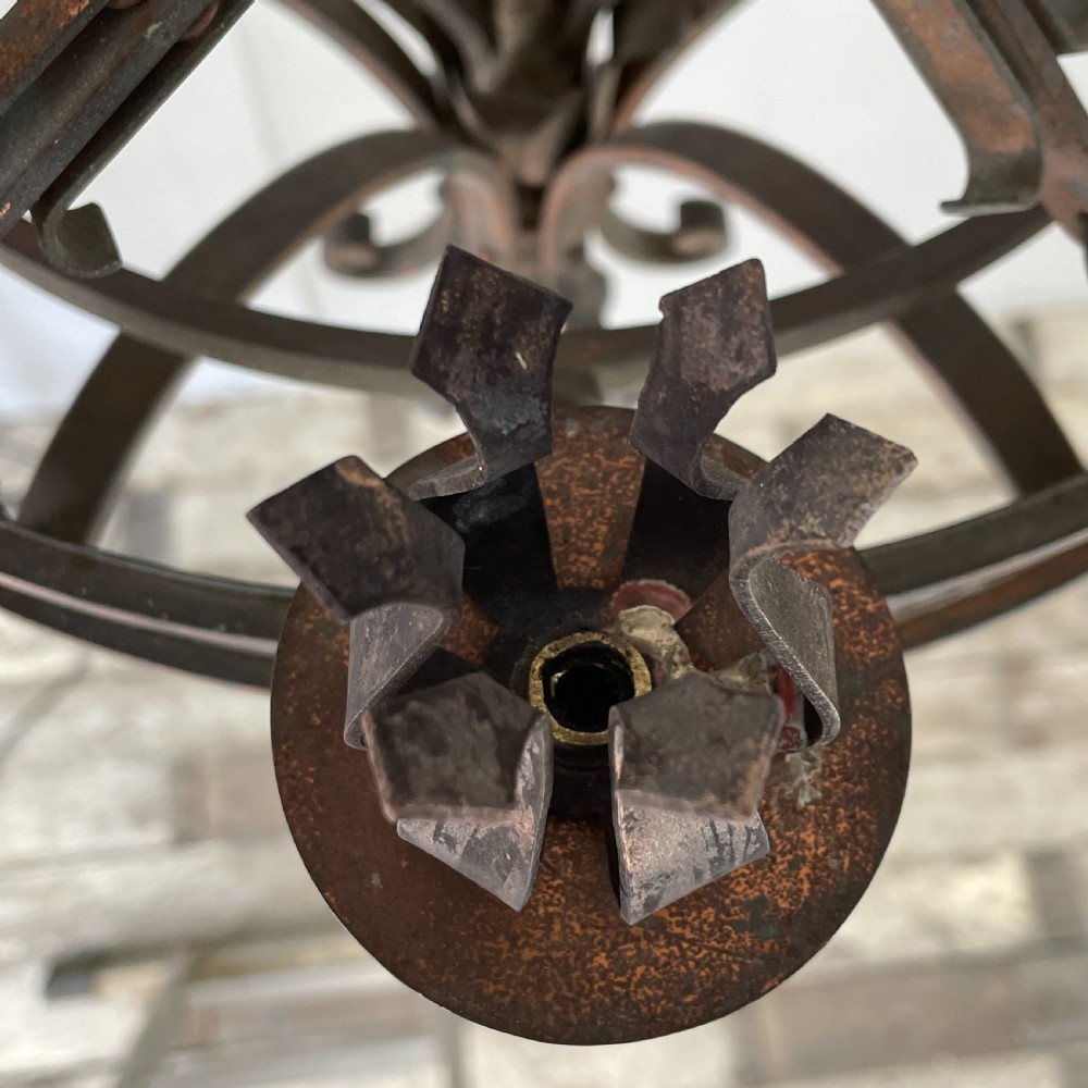 19th C. Brass Chandelier View X