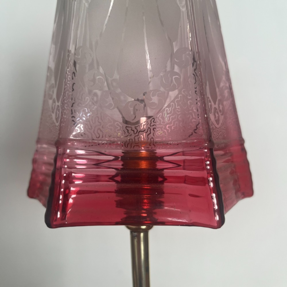Pair of Edwardian Brass Table Lamps View V