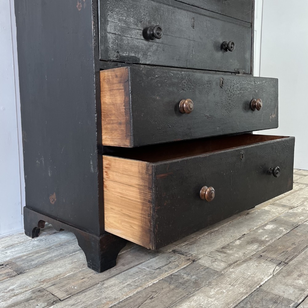 18th C. Painted Pine Chest of Drawers View II