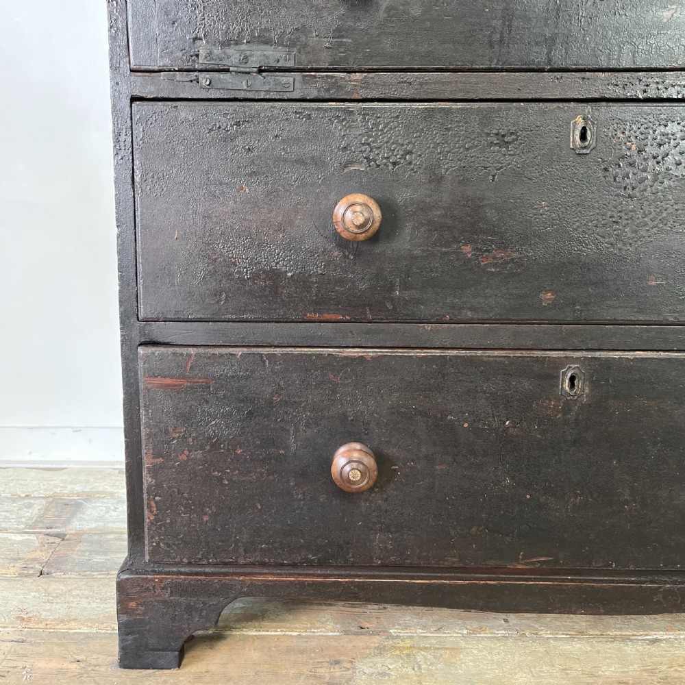 18th C. Painted Pine Chest of Drawers View IX