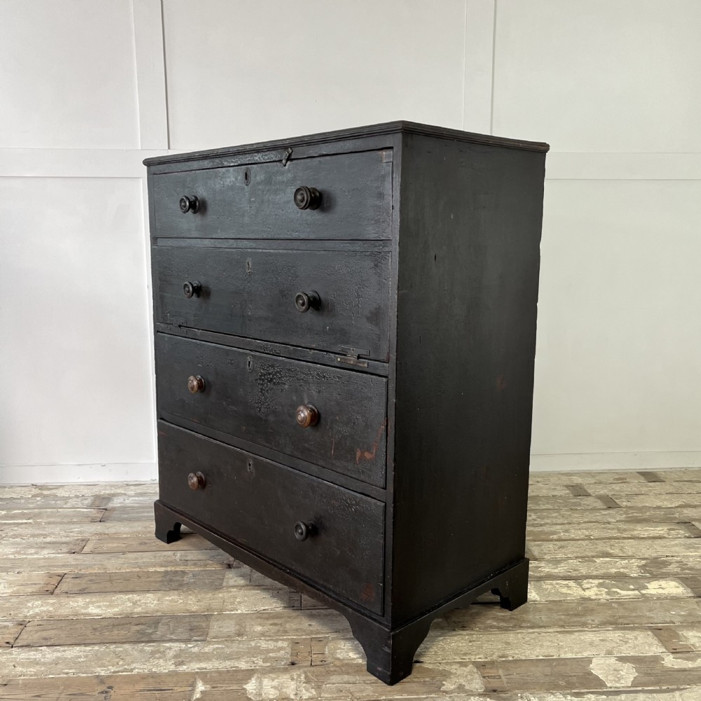 18th C. Painted Pine Chest of Drawers View X