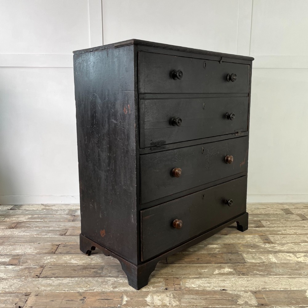 18th C. Painted Pine Chest of Drawers View XVI