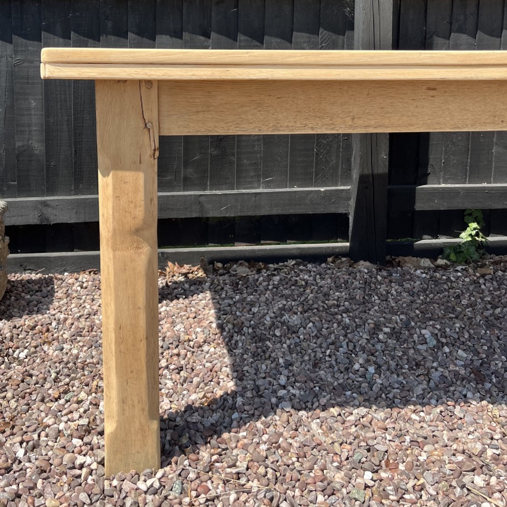 15ft Early 20th C. Pale Oak Dining Table View V