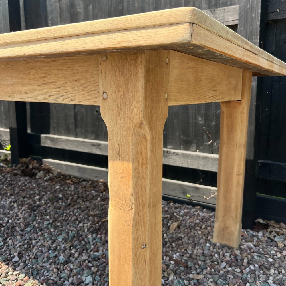 15ft Early 20th C. Pale Oak Dining Table View VII