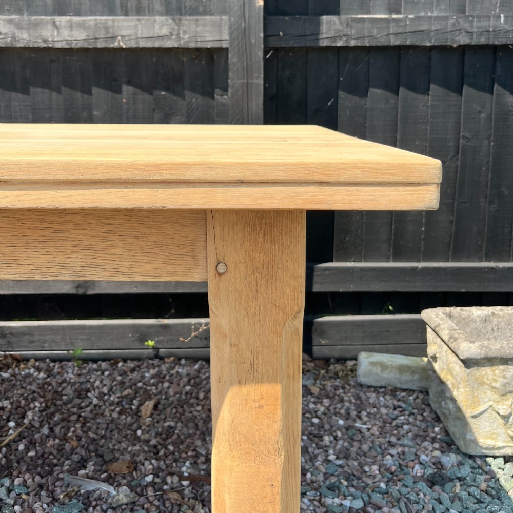 15ft Early 20th C. Pale Oak Dining Table View X