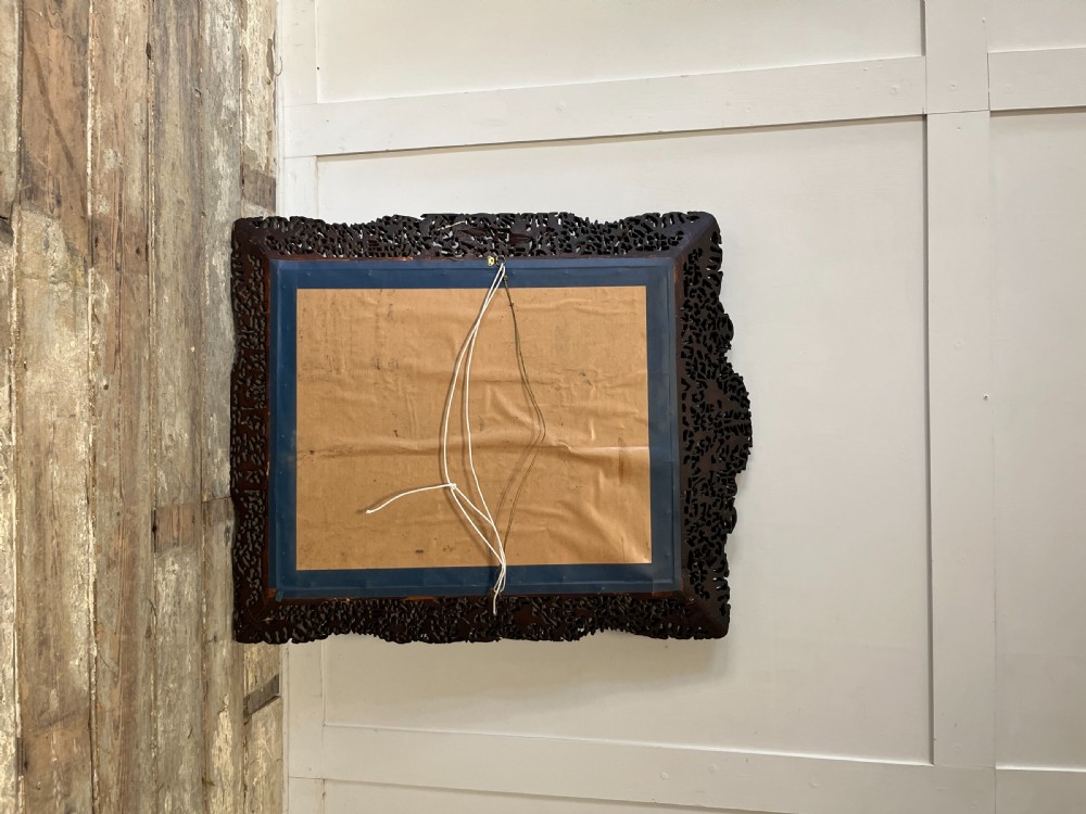 19th C. Carved Chinese Wall Mirror View XIV