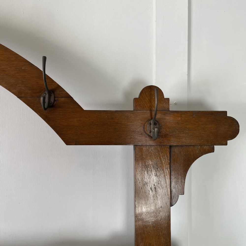 Large 19th C. Oak Coat and Hat Stand View XI