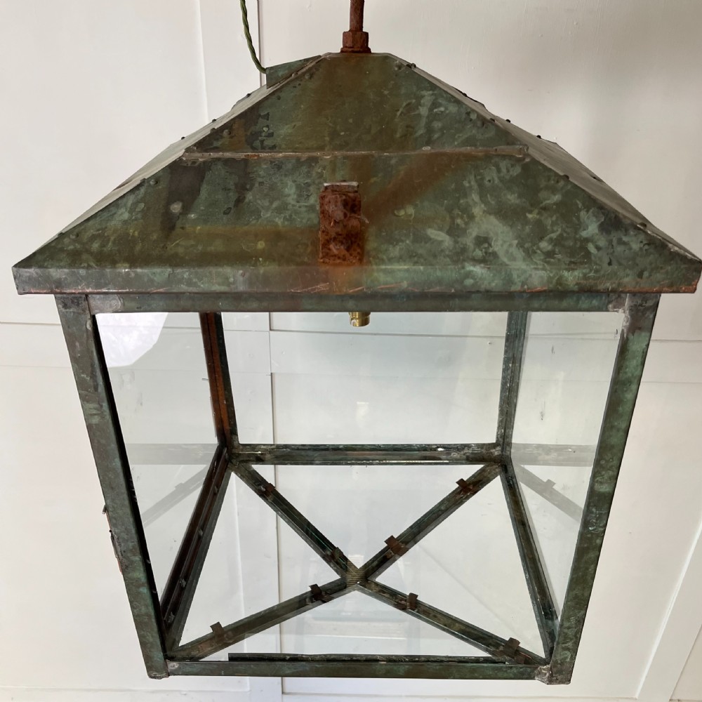 Large 19th C. Copper Lantern View VI