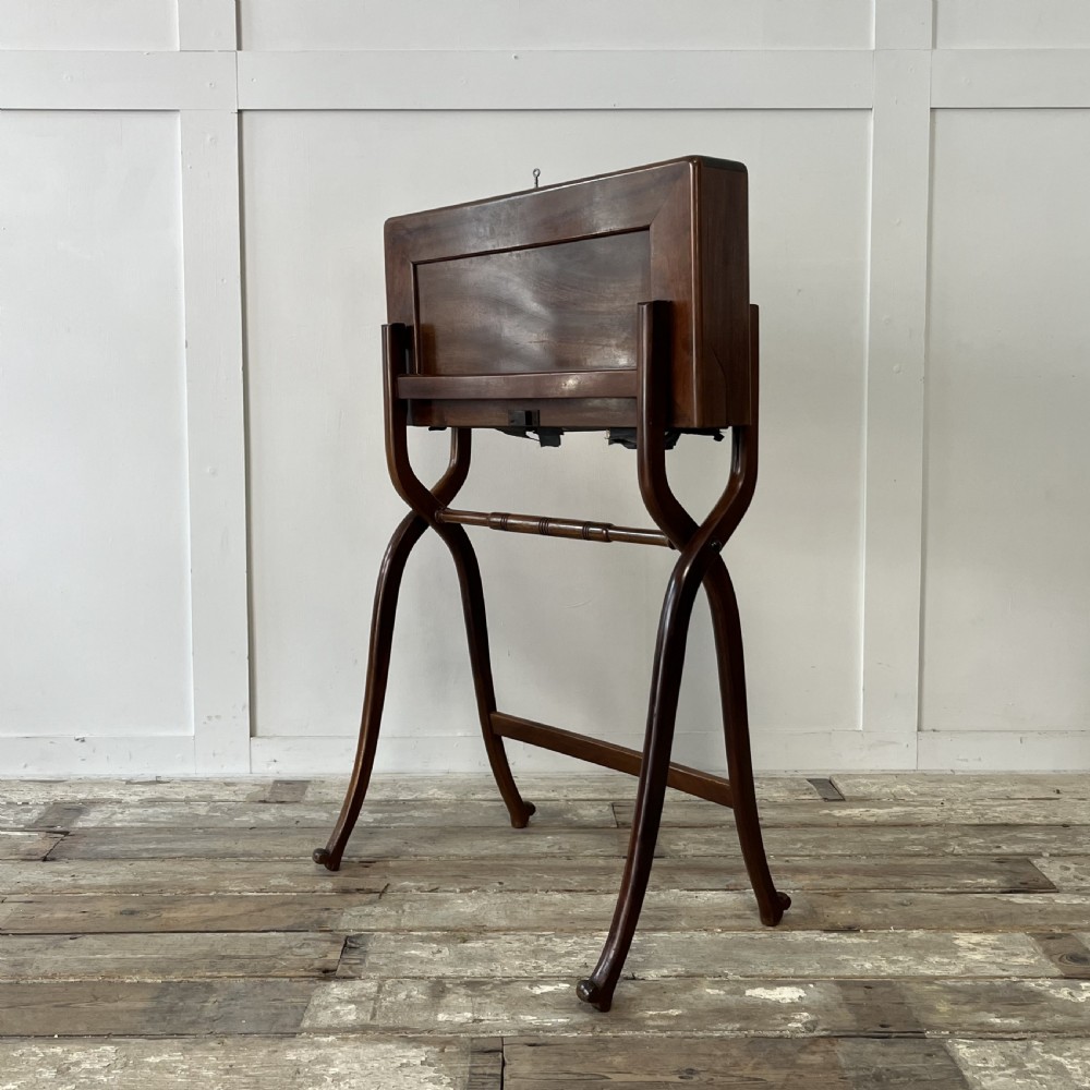 19th C. Walnut Folding Campaign Desk View II