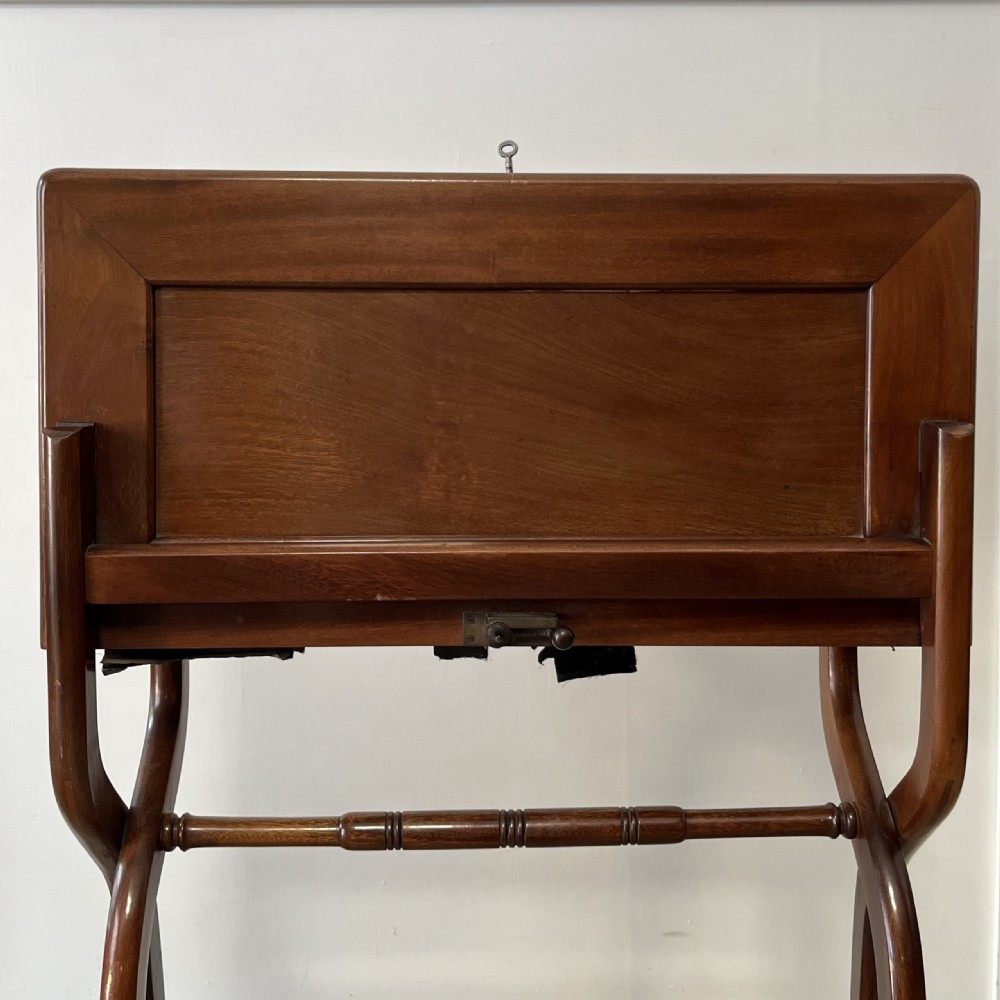19th C. Walnut Folding Campaign Desk View XI