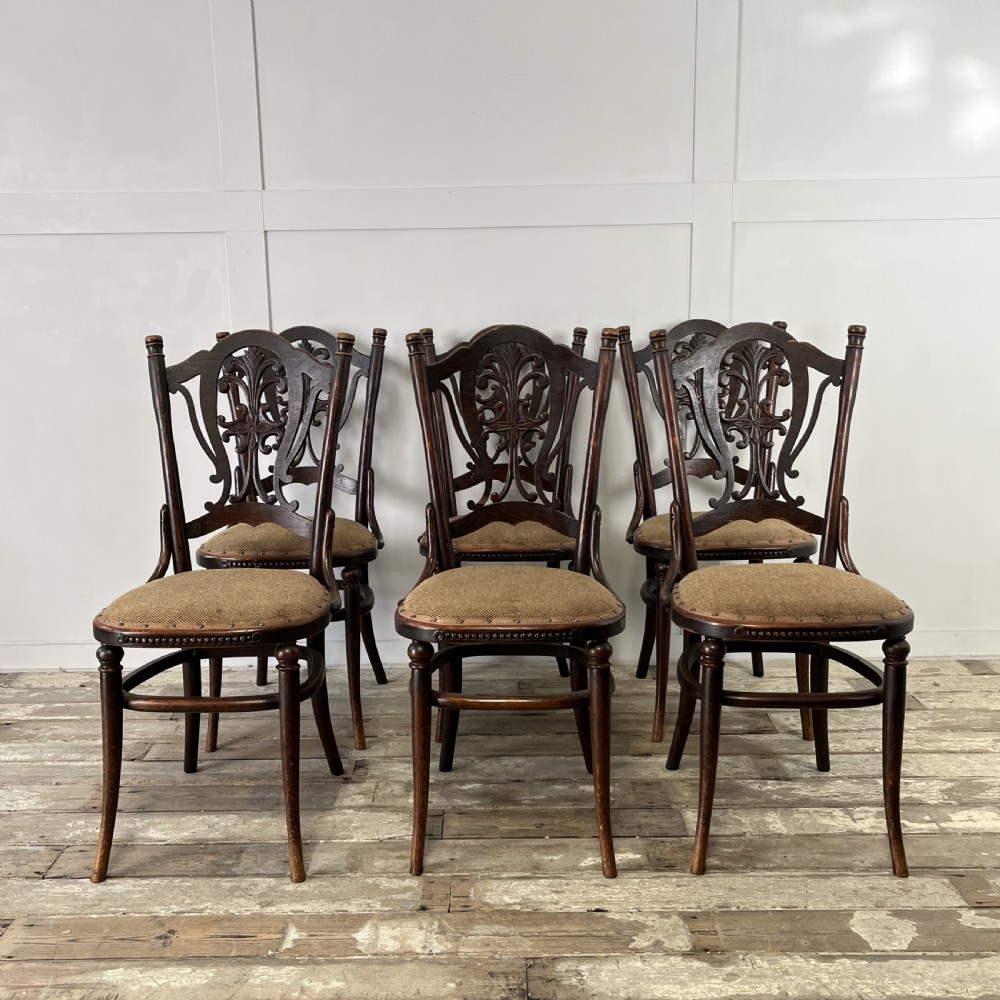 Set of 6 Early 20th C. Bentwood Dining Chairs View II